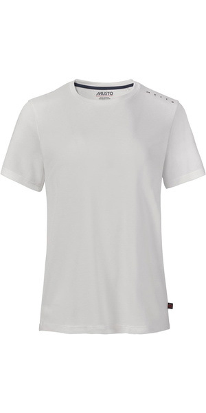2026 Musto Womens Evo Crew Sunblock Short Sleeve Tee 82444 - Platinum